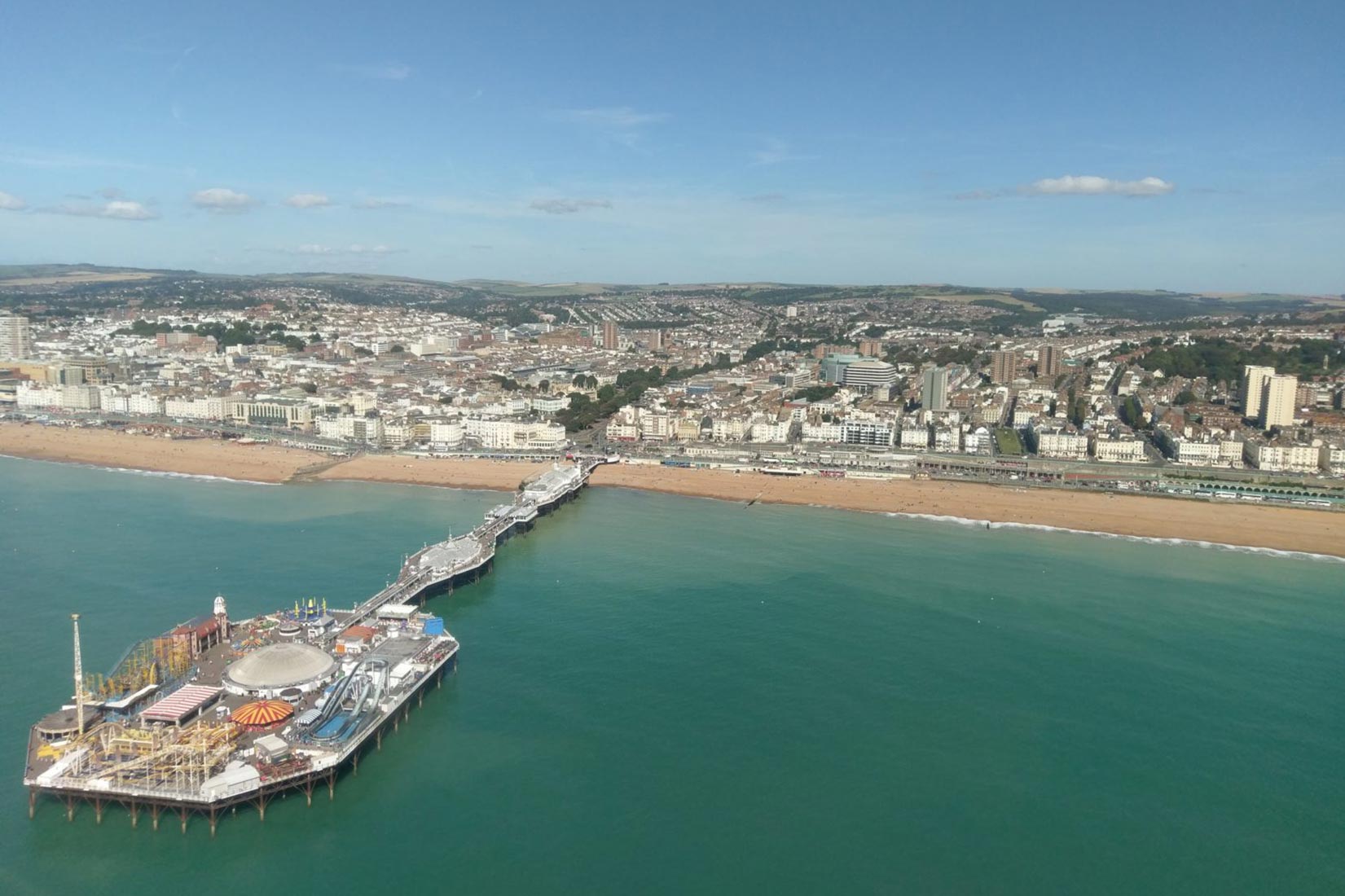 Brighton seafront from the air