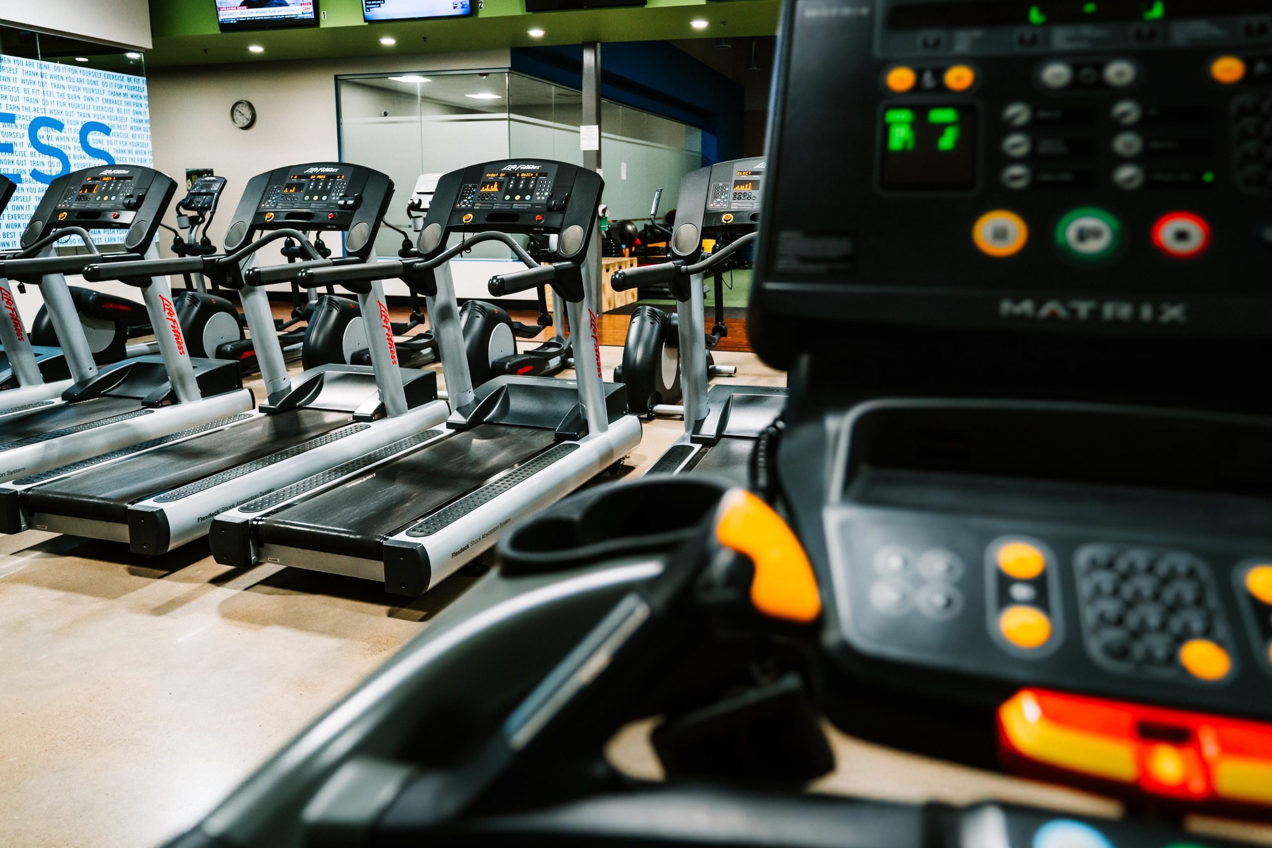 Treadmills and gym equipment