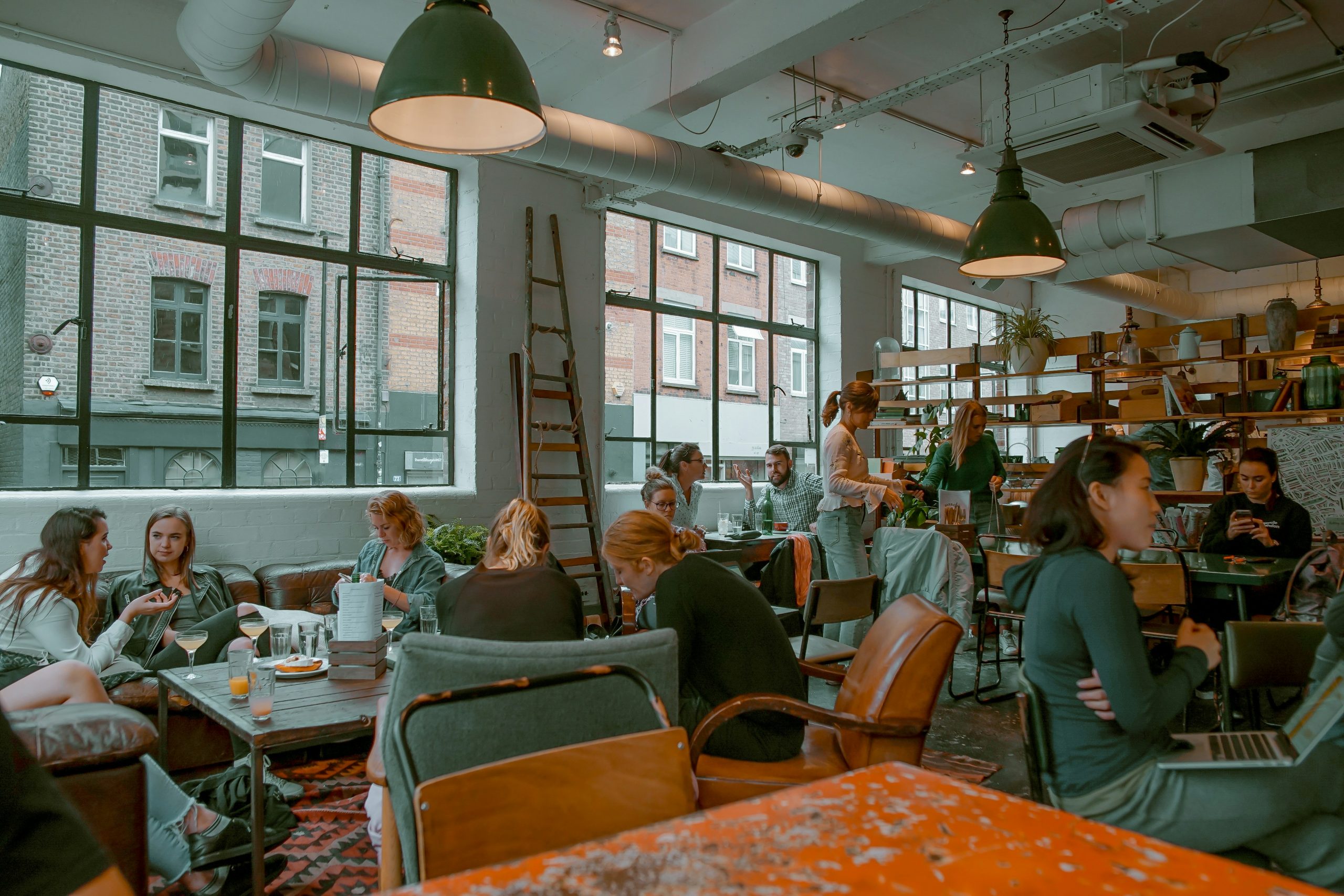 workers socialising whilst working